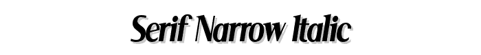 Serif Narrow Italic font